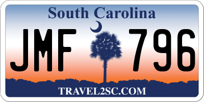 SC license plate JMF796