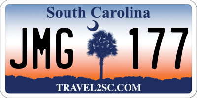 SC license plate JMG177