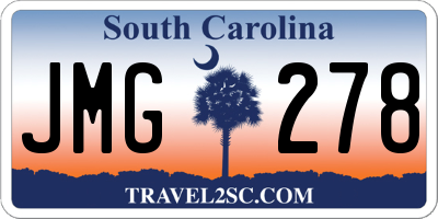 SC license plate JMG278