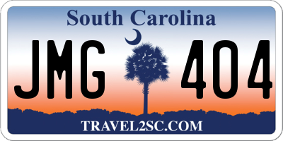 SC license plate JMG404