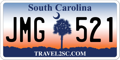 SC license plate JMG521