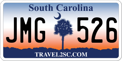 SC license plate JMG526