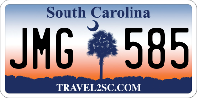 SC license plate JMG585