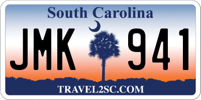 SC license plate JMK941