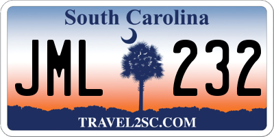 SC license plate JML232