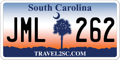 SC license plate JML262