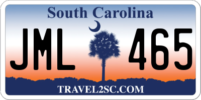 SC license plate JML465