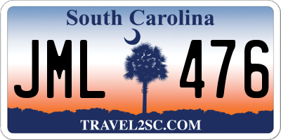 SC license plate JML476