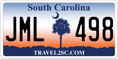 SC license plate JML498
