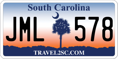 SC license plate JML578