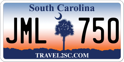 SC license plate JML750