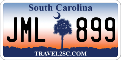 SC license plate JML899