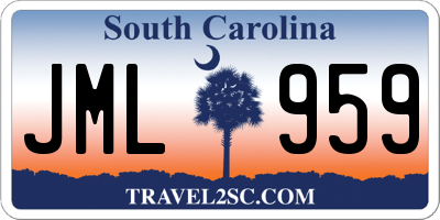 SC license plate JML959