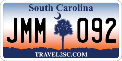 SC license plate JMM092