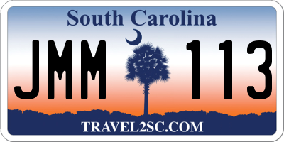 SC license plate JMM113