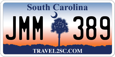 SC license plate JMM389