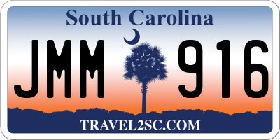 SC license plate JMM916