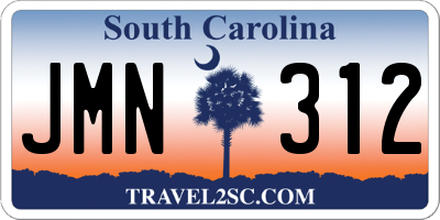 SC license plate JMN312