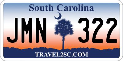SC license plate JMN322