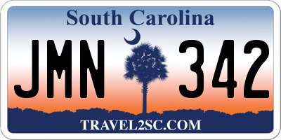 SC license plate JMN342