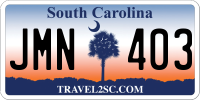 SC license plate JMN403
