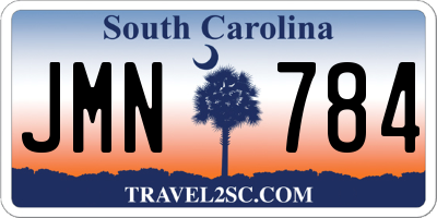 SC license plate JMN784