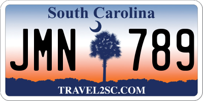 SC license plate JMN789