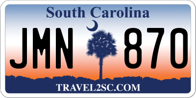 SC license plate JMN870