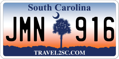 SC license plate JMN916