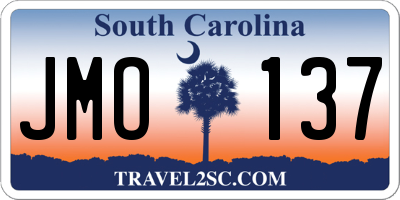 SC license plate JMO137