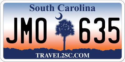 SC license plate JMO635