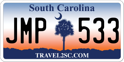 SC license plate JMP533