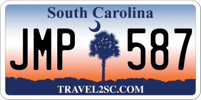 SC license plate JMP587