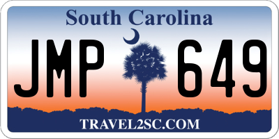 SC license plate JMP649