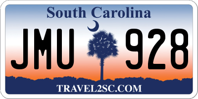 SC license plate JMU928