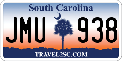 SC license plate JMU938