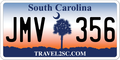 SC license plate JMV356