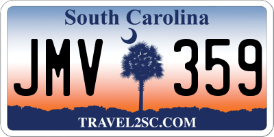 SC license plate JMV359
