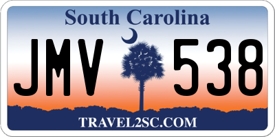 SC license plate JMV538