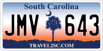 SC license plate JMV643