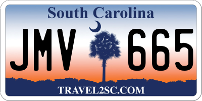 SC license plate JMV665