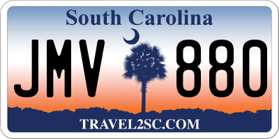 SC license plate JMV880