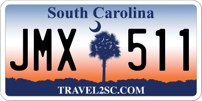 SC license plate JMX511