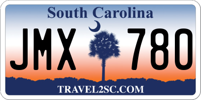 SC license plate JMX780