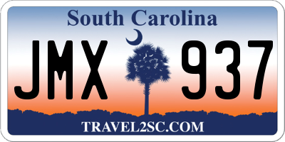SC license plate JMX937