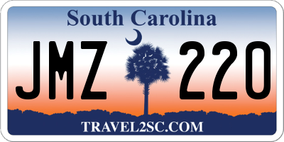 SC license plate JMZ220