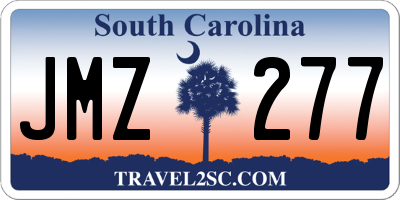 SC license plate JMZ277