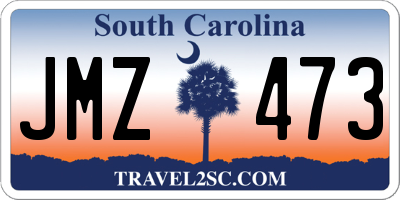 SC license plate JMZ473