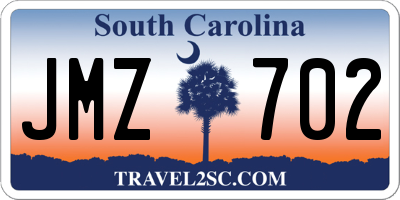 SC license plate JMZ702
