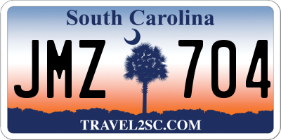 SC license plate JMZ704